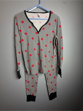 Victoria'sSecret Thermal Waffle Knit 2 Pc Pajamas Set Womens Sz M
